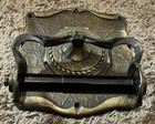 Vintage Amerock Carriage House Toilet Paper Holder Brass Bathroom Fixture