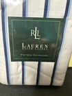 Ralph Lauren Blue Stripe King Shams Blue white New Rare Old Stock Usa