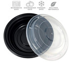 Disposable Round Food Containers Meal Prep Microwavable Reusable Salad Bowl