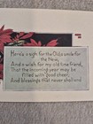 Vintage Style Christmas Postcard Poinsettia New Year Greeting Unused