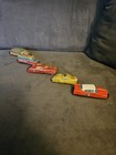 Vintage Lot Of 5 Friction Litho Tin Cars Made In Japan