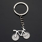 Metal Bike Bicycle 25x34mm Cycling Riding Keychain Keyring Keyfob Key Chain Gift