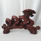 Vintage Traditional Chinese Feng Shui Dragon Statue Good Luck Red Resin Figure