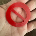 Antique Vintage Red Art Deco Style Bakelite Sliding Scarf Belt Buckle Closure