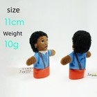 African American Finger Puppet Set Kids Educational Plush Storytelling Dolls Toy
