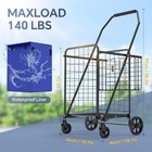 Folding Shopping Cart  Portable Heavy Duty Trolley With Swivel Wheels  Lightw   