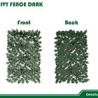 6 x14  Artificial Faux Ivy Leaf Privacy Fence Screen Hedge Decor W mesh Backing