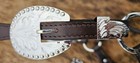 Silver Show Halter - Dark Oil - Congress Cut - Horse Size - Matching Lead Shank