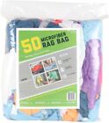 Bulk Lot Of 50 Microfiber Cleaning Towel Rags - Assorted Colors 12 X 12 Reusable
