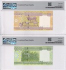 Somalia Set 2   1000 2000 Shillings 2010 P 38 P 39 Choice Unc Pmg 64 Epq