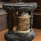 Tibetan Buddhist Handcrafted Spinning Prayer Wheel For Wall Hanging