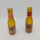 Vintage Budweiser Beer Bottle Salt And Pepper Shakers Set 4in Missing Caps