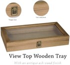 Glass Top Jewelry Display Case Lockable Box Organizer 14  Multi-purpose Storage