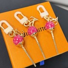 Pink Candy Lollipop Bag Charm Gold Chain Keyring Cute Sweet Purse Pendant Gift
