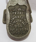 Antique Vintage Ludwig Bass Drum Pedal Dated 7-15-24 - Chicago  Ill  Usa