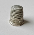Antique Simon s Brothers Sterling Silver  9 Thimble Leaf Pattern No Holes 5 36g