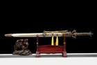 44  Chinese Han Jian Kung Fu Gold Dragon Emperor Battle Sword Manganese Steel