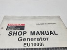 Honda Eu1000i Generator Shop Manual Repair Service Factory Oem 2003 - New
