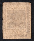 April 25  1776 10s Ten Shillings Pennsylvania Colonial Currency Note  c 