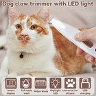 Dog Paw Trimmer With Led Light Waterproof Pet Grooming Clipper Rechargeable 