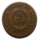 1868 United States Union Shield Two 2 Cents Copper Coin - Nice
