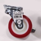 3  Polyurethane Swivel Caster Wheels W  Brakes Set Of 2 Light Duty