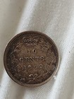 1862 New Brunswick Canada 10 Ten Cents Very Scarce Silver Coin Great Details