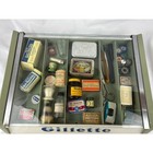 Vintage Gillette Safety Razor Countertop Store Display Case 1956 Glass Lid
