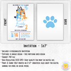 Bluey Birthday Invitation - Personalized Digital Invitation