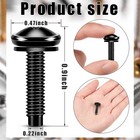 Rack Screws With Nylon Washers - Black Stainless Steel For Audio Gear  50 Pack