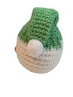 Handmade Crochet Snowman Hea With Green Hat   Orange Nose  Holiday Decoration  4
