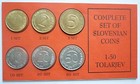 1998-2006 Slovenia - Complete Unc Type Set  6  - 1 Thru 50 Tolarjev - Red Card