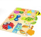 6 Pack Wooden Animal Puzzles For Toddlers   Fun Learning Toy Ages 1-3 Gift
