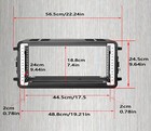 4u Road rack Case Lockable 10 2  Deep 3-space Flight Case For Pro Audio