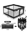 Foldable Baby Playpen With Gate  Extra Large Collapsible Play Yard For Babies   