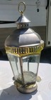 Pair Of Vintage Brass Xl Hanging Tabletop Candle Lantern 9  X 20  Lotus Flower