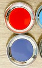 Vintage Towle Sterling Silver Enamel Coaster Set Of 6 Mcm Retro Mod Not Scrap