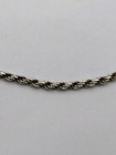 Vtg Han Sterling Silver 2 3mm Rope Italian Chain Lobster Clasp 925 Anklet 9-10 