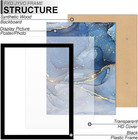 8x11 Picture Frame  Black Frame For 8 X 11 Inch Picture Poster Photo  Light