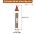 Furniture Repair Wood Markers  5 Pcs 5 Colors Wood Filler Stick