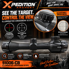 Xpedition Archery Illuminated Crossbow Scope W mount Rings 91006-cb New