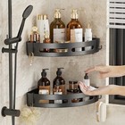 No Drill Shower Shelf Strong Adhesive Bathroom Organizer Shampoo Holder Rack 