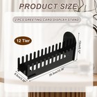 12 Tier 2pack Clear Greeting Card Display Stand  Black
