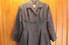 Vtg 40 s 50 s Womens Sz S Fit   Flare Princess Coat Grayish Blue