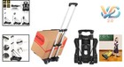 Folding Aluminum Luggage Cart 88lbs Load Capacity Compact Travel Trolley Black
