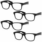 4 Pairs Deluxe Classic Style Reading Glasses - Standard Fit Spring Hinge Readers