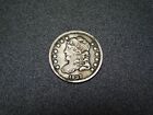 Old Silver Us Coin 1837 Capped Bust Half Dime Large 5c