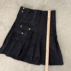 Modern Kilts Black Canvas Gothic Heavy Cotton Utility Kilt Mens 36