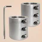 2pcs 2  Steel Tube Clamps Bolt On   Clamp On Weldable Roll Cage Mounts Hd New