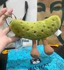 Jellycat Amuseables Pickle Plush Bag Charm Keychain Green Nwt